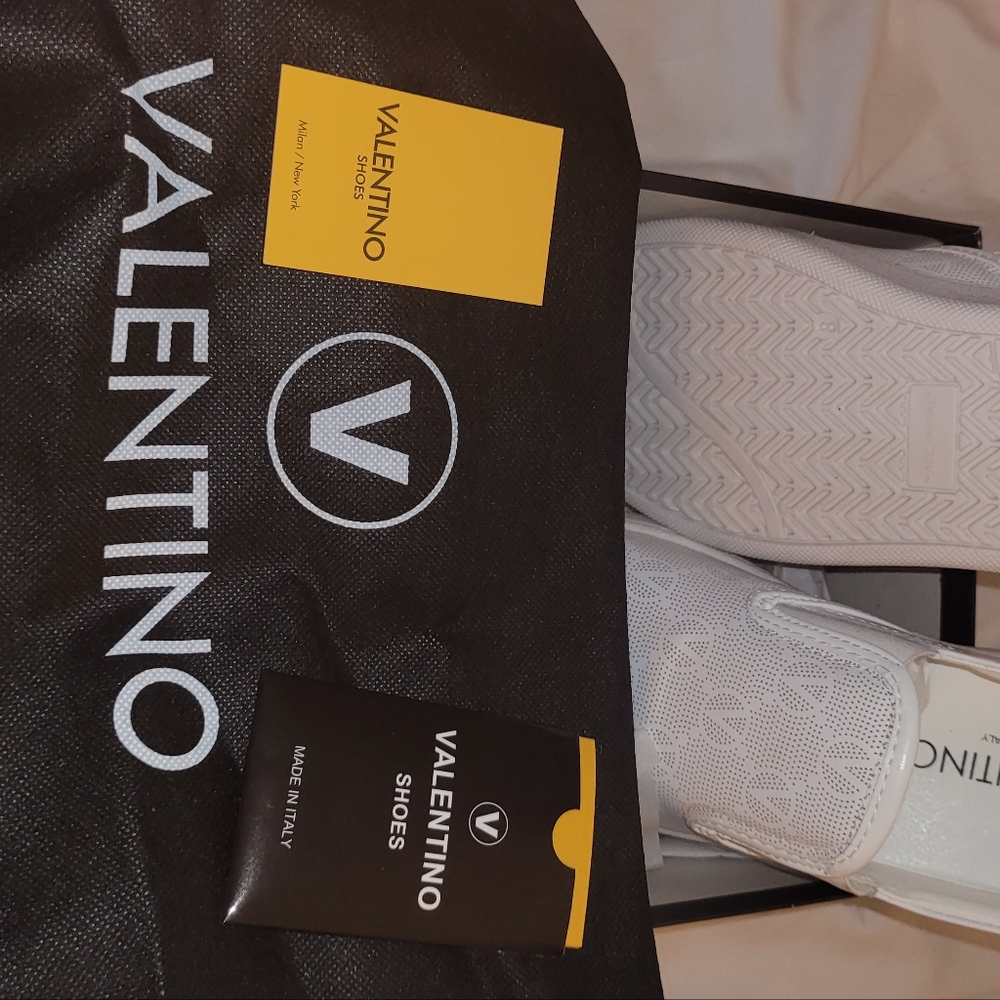 Valentino White Sneakers Sleek Design